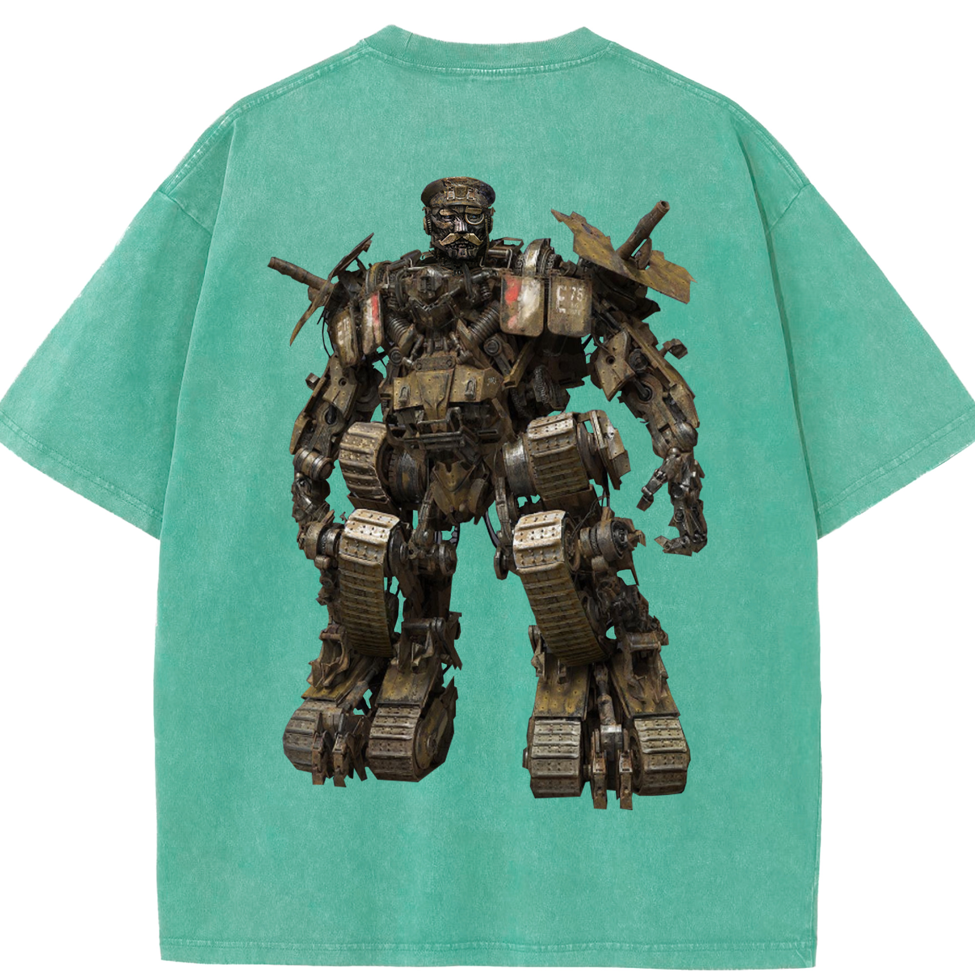 （画像用）  綿100% ヴィンテージ風 半袖Tシャツ（背面プリント）